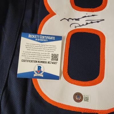 Mike Ditka Signed Stat Custom Blue Jersey Chicago Bears Autograph Beckett COA XL