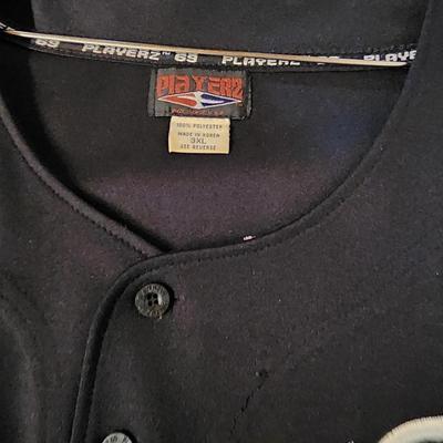 Mens Playerz 69 Football Jersey Streetwear Black Button Front Players 3XL