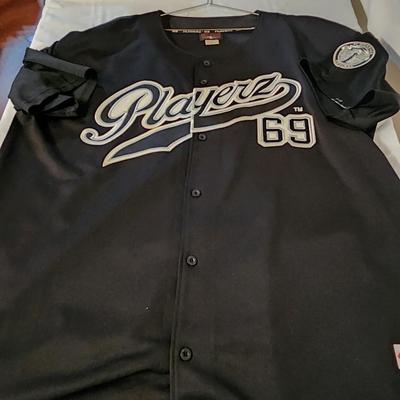 Mens Playerz 69 Football Jersey Streetwear Black Button Front Players 3XL