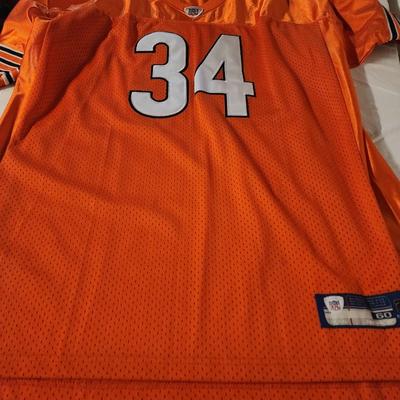 Payton #34 Bears Orange Jersey Men's Size 60 Reebok