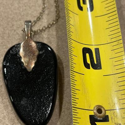 Coro clip ons, dichroic glass pendant and mesh heart bracelet