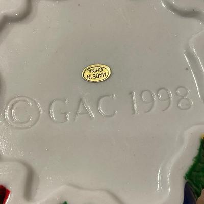 7” tall Christmas tree trinket box