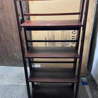 4 tier wooden folding book shelf