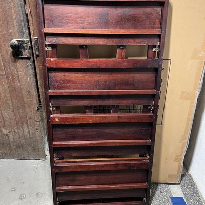 4 tier wooden folding book shelf