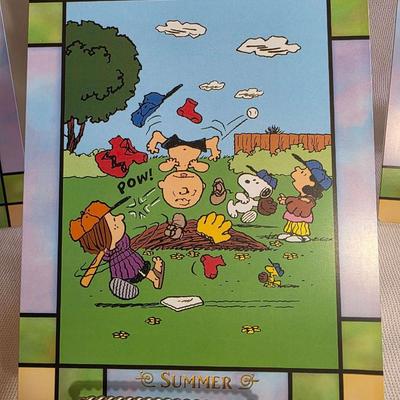 Peanuts Stained Glass Clock