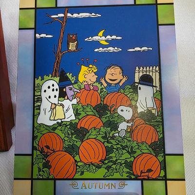 Peanuts Stained Glass Clock