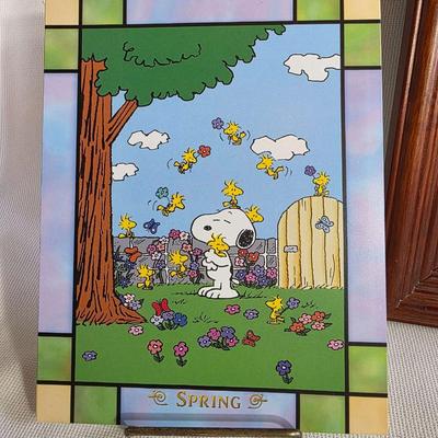 Peanuts Stained Glass Clock