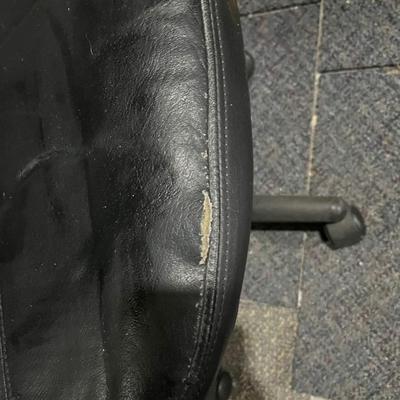 Leather office chair with no arms