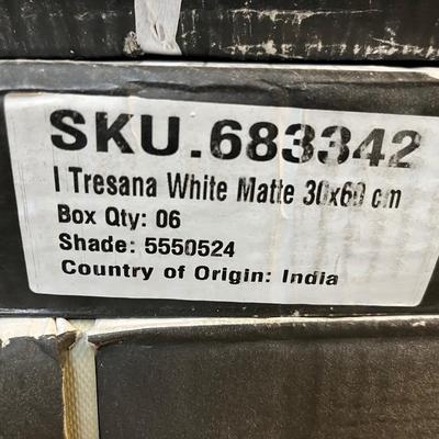 Tresana white matte 1’ x 2’ tile