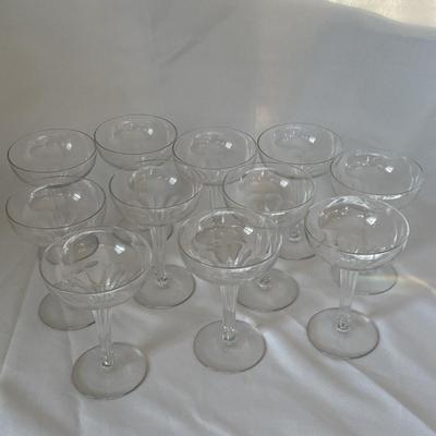 Collection of Hollow Stem Champagne Coupe Glasses (DR-SF)