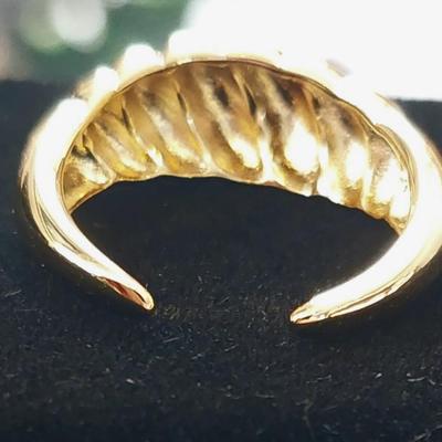 18kt Gold Overlay sterling silver Ring