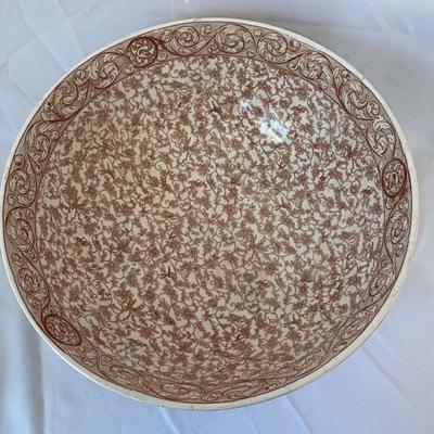 Doulton Burslem Transferware Punchbowl & Vintage Ladle (DR-SF)