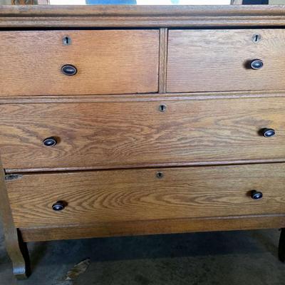 Mission Style Dresser with Mirror