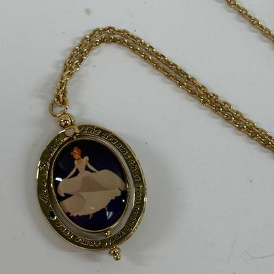 disney’s Cinderella Gold-tone Oval Pendant Necklace