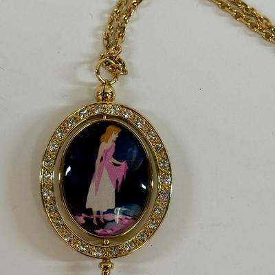 disney’s Cinderella Gold-tone Oval Pendant Necklace