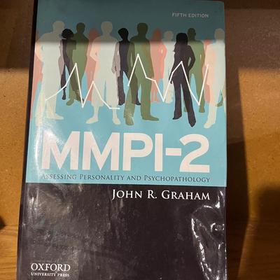 fifth edition of the hardcover textbook MMPI-2: Assessing Personality and Psychopathology by John R. Graham, published by Oxford...