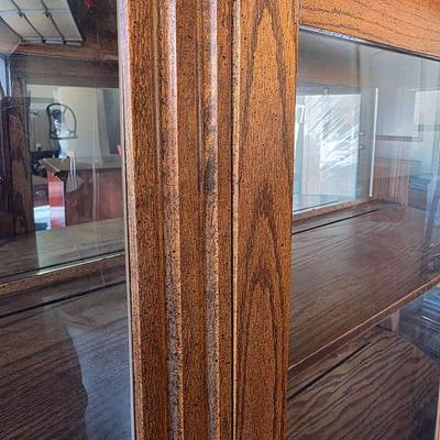 Curved Glass Curio Cabinet