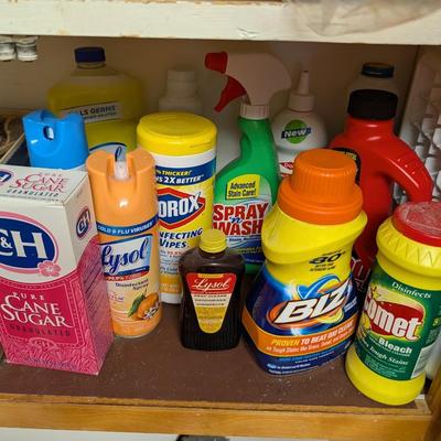 Cleaning supplies with a hint of sugar