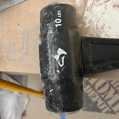 Sledge hammer and axe set