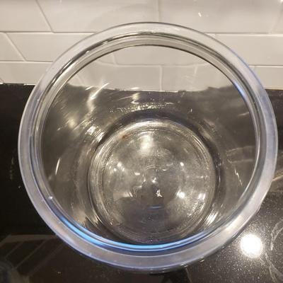 Two Clear Glass Cookie Jars (K-KD)