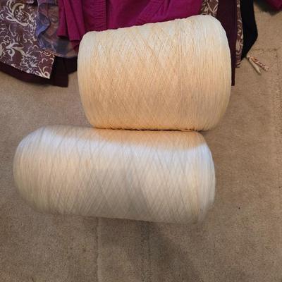 Large rolls of yarn