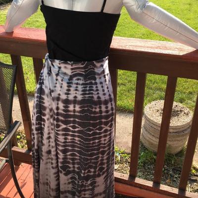 Hard tail black and gray maxi skirt
