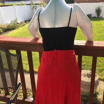 Chico’s vibrant red a-line skirt