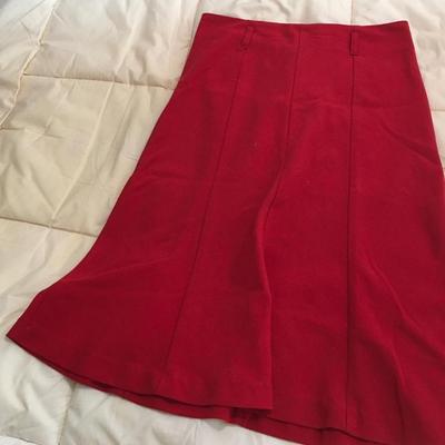 Chico’s vibrant red a-line skirt