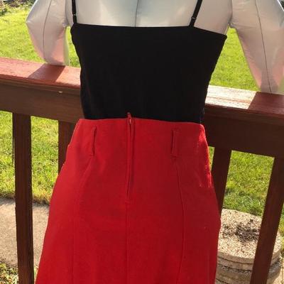 Chico’s vibrant red a-line skirt