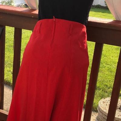 Chico’s vibrant red a-line skirt