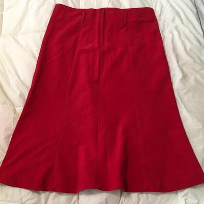 Chico’s vibrant red a-line skirt