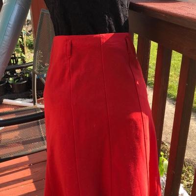 Chico’s vibrant red a-line skirt