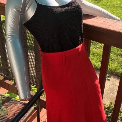 Chico’s vibrant red a-line skirt