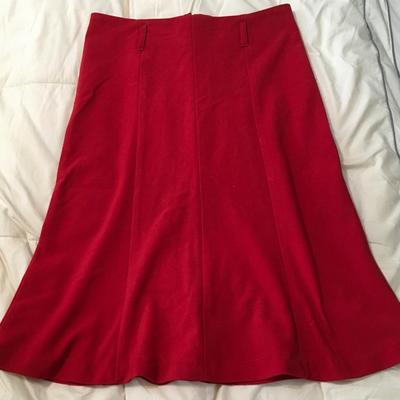 Chico’s vibrant red a-line skirt