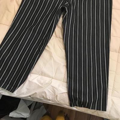 Requirement black and white striped capris
