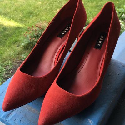 DKNY bold red heels