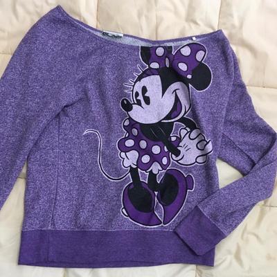 Disney purple Minnie Mouse crew neck sweater