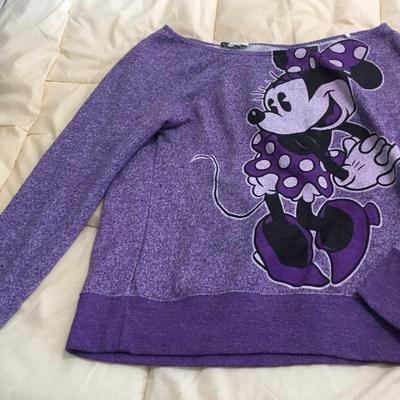 Disney purple Minnie Mouse crew neck sweater