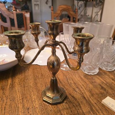Brass candleabra