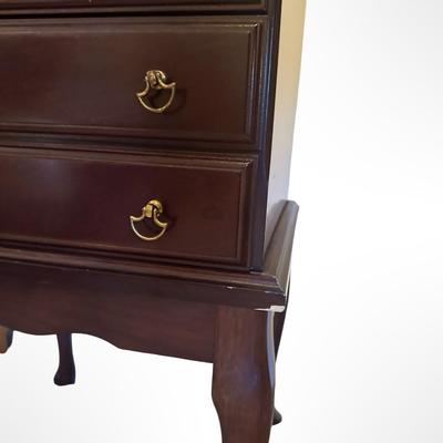 Wood Silverware/Jewelry Chest on Stand