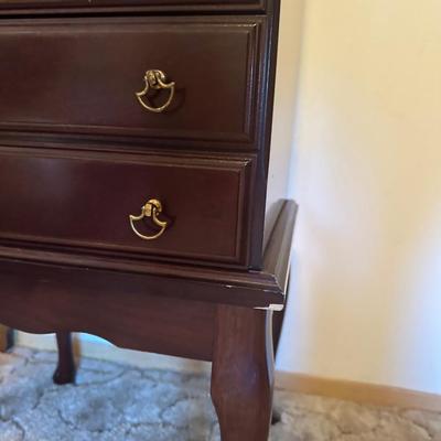Wood Silverware/Jewelry Chest on Stand