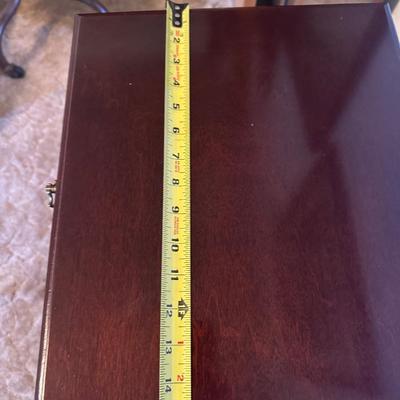 Wood Silverware/Jewelry Chest on Stand