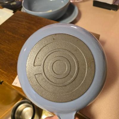 Enameled cast iron skillet