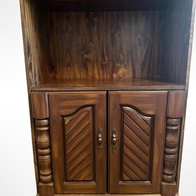 Tall Bookcase with Lower Cabinet