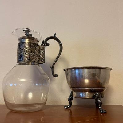 Vintage Glass Coffee Carafe with Stand & Warmer