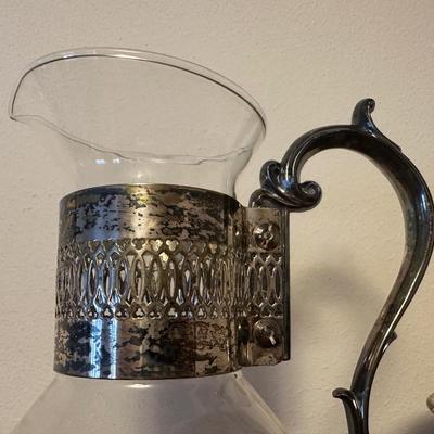 Vintage Glass Coffee Carafe with Stand & Warmer