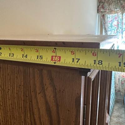 Vintage Bassett Double-Door Storage Cabinet with Lower Drawer