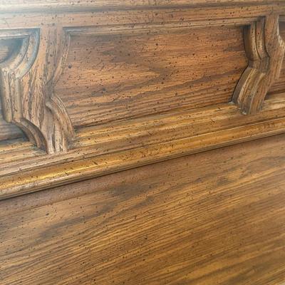 Vintage Bassett Headboard & Matching 2-Drawer Nightstand