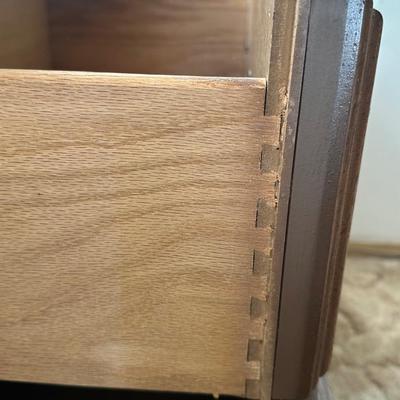 Vintage Bassett Headboard & Matching 2-Drawer Nightstand