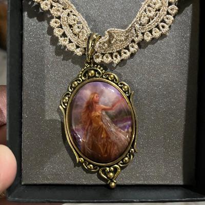 Nene Thomas Innocence Beautiful Vanities Fairy CameoART lace choker necklace